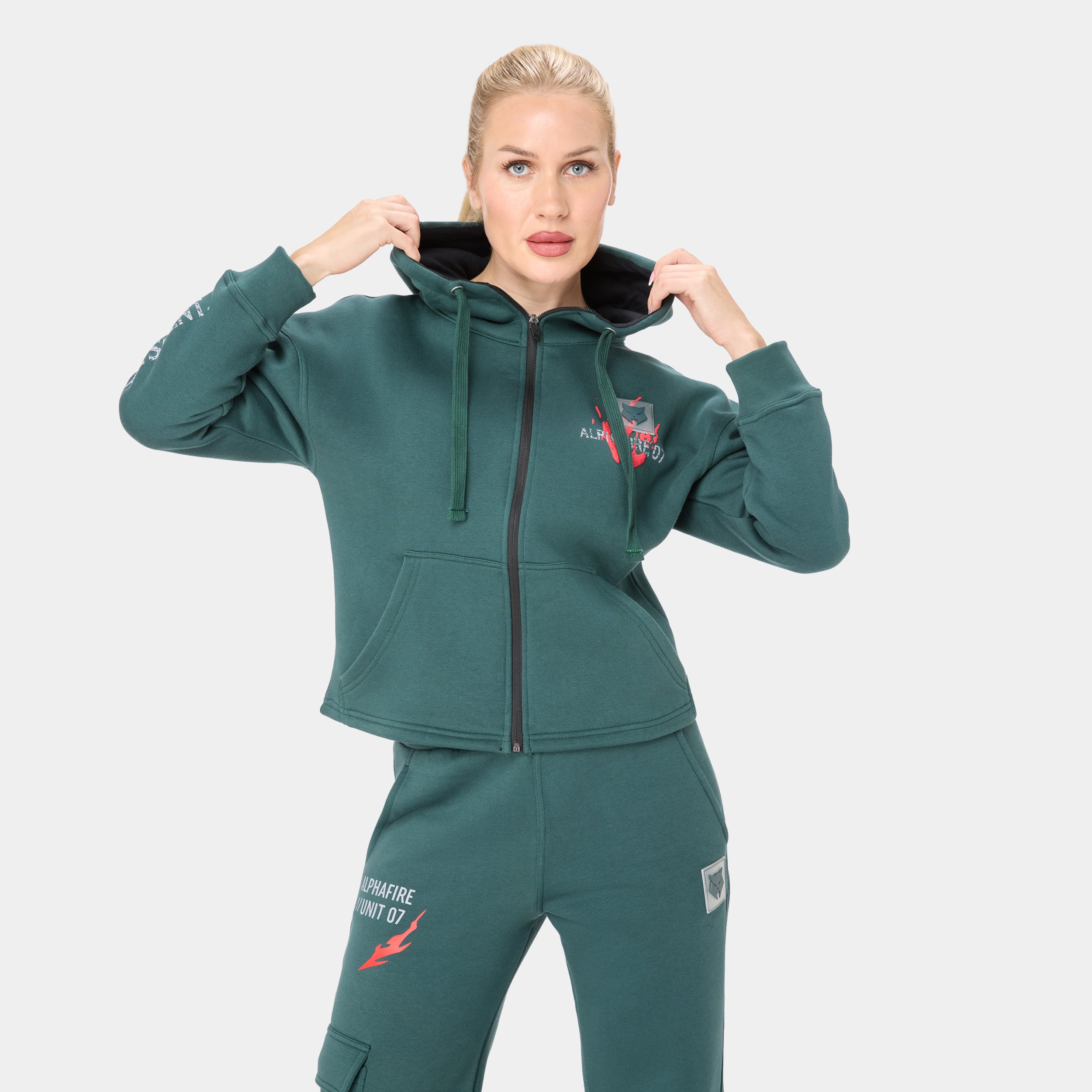 ALPHAFIRE CROP HOODIE — IRON FOREST - Acid.ca Streetwear