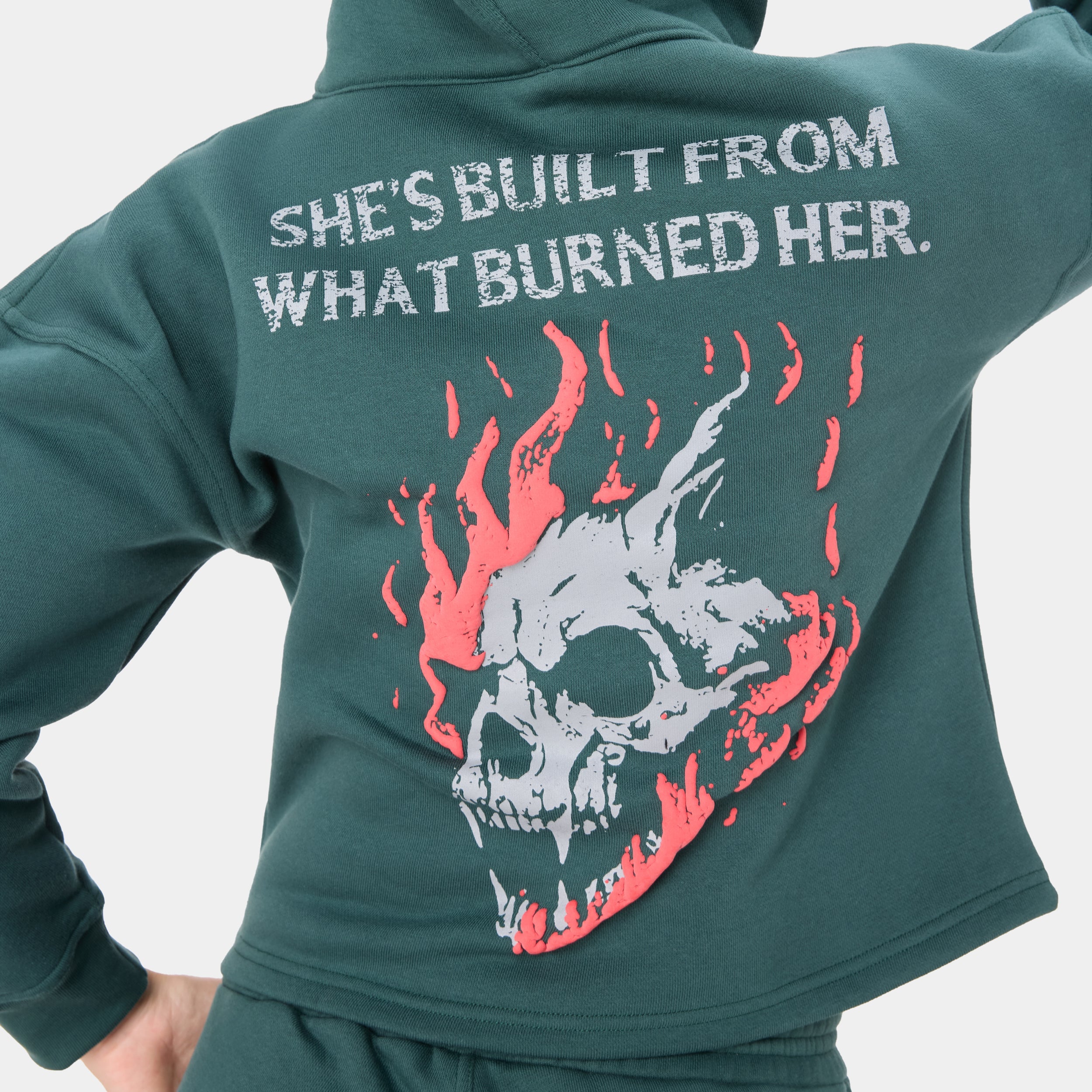 ALPHAFIRE CROP HOODIE — IRON FOREST - Acid.ca Streetwear