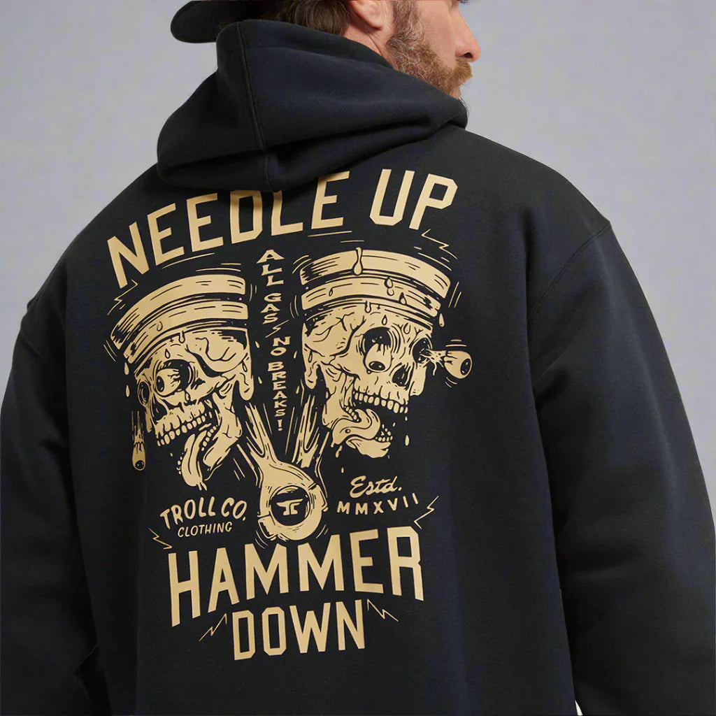 DHCM Men's Needle Up Hammer Down Twins Hoodie - Acid.ca Streetwear